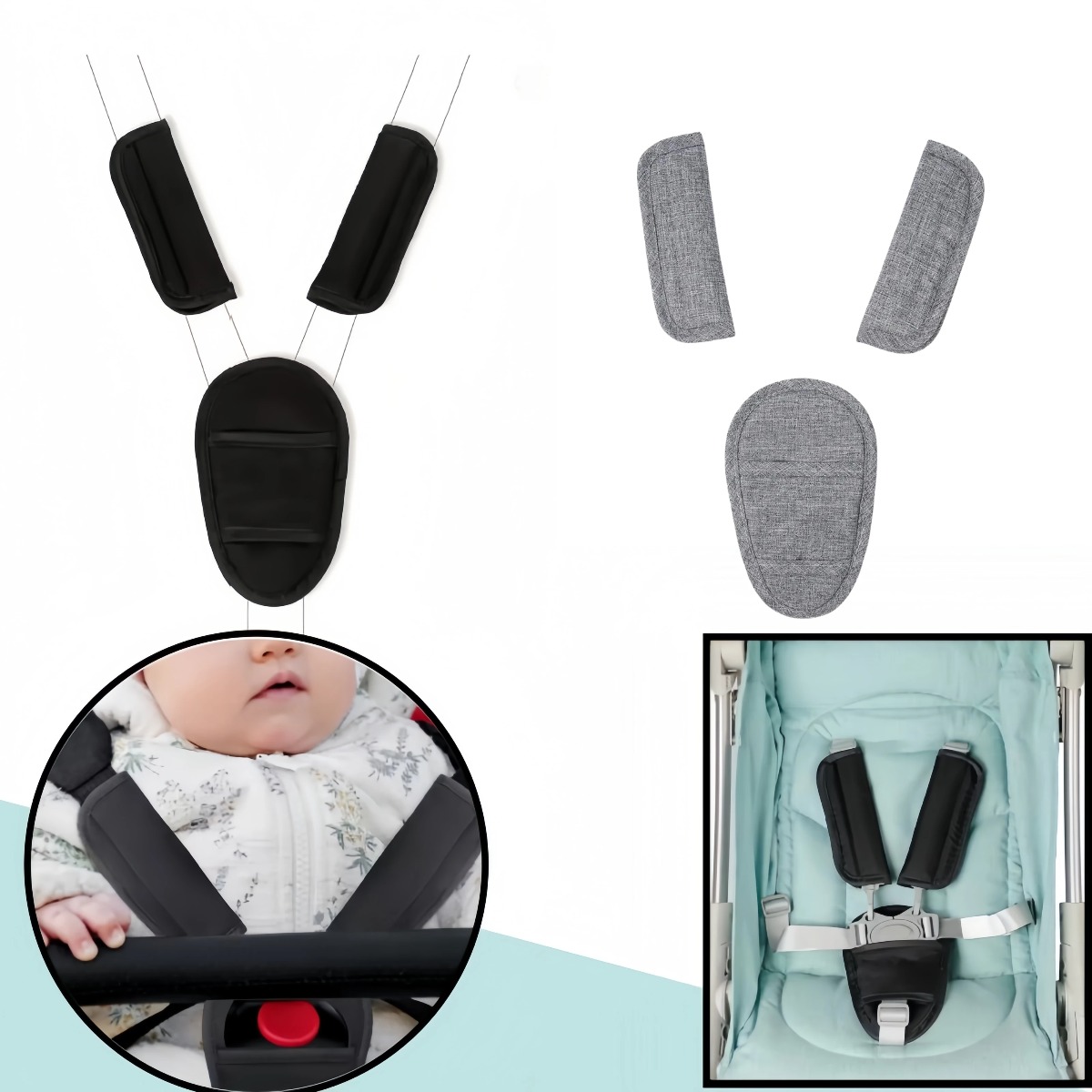 Baby Car Seat Belt Pads Univer - Infant Car Seat Cover 评论和价格